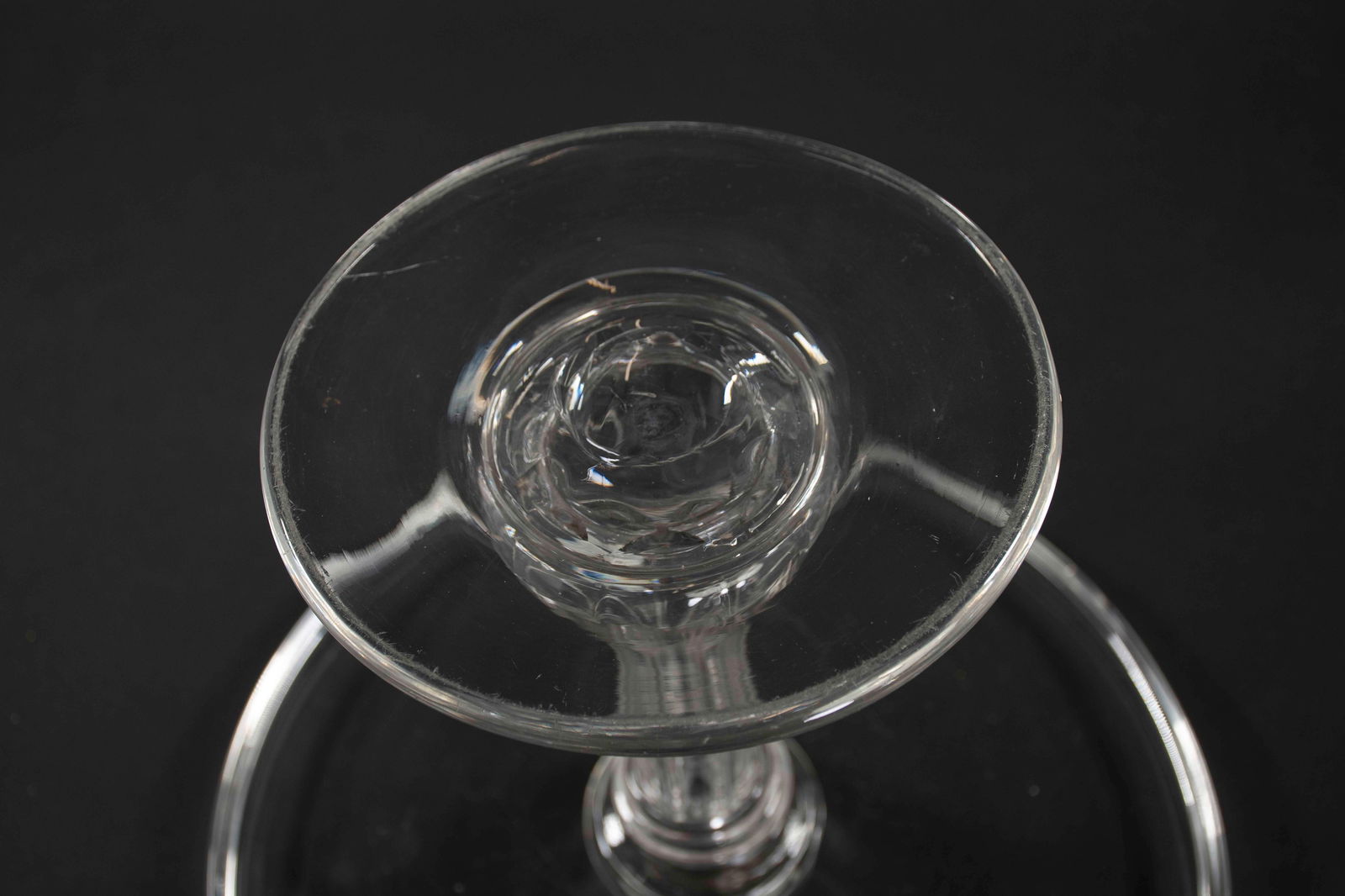 Large Blown & Pattern-Molded Cake Stand - 7