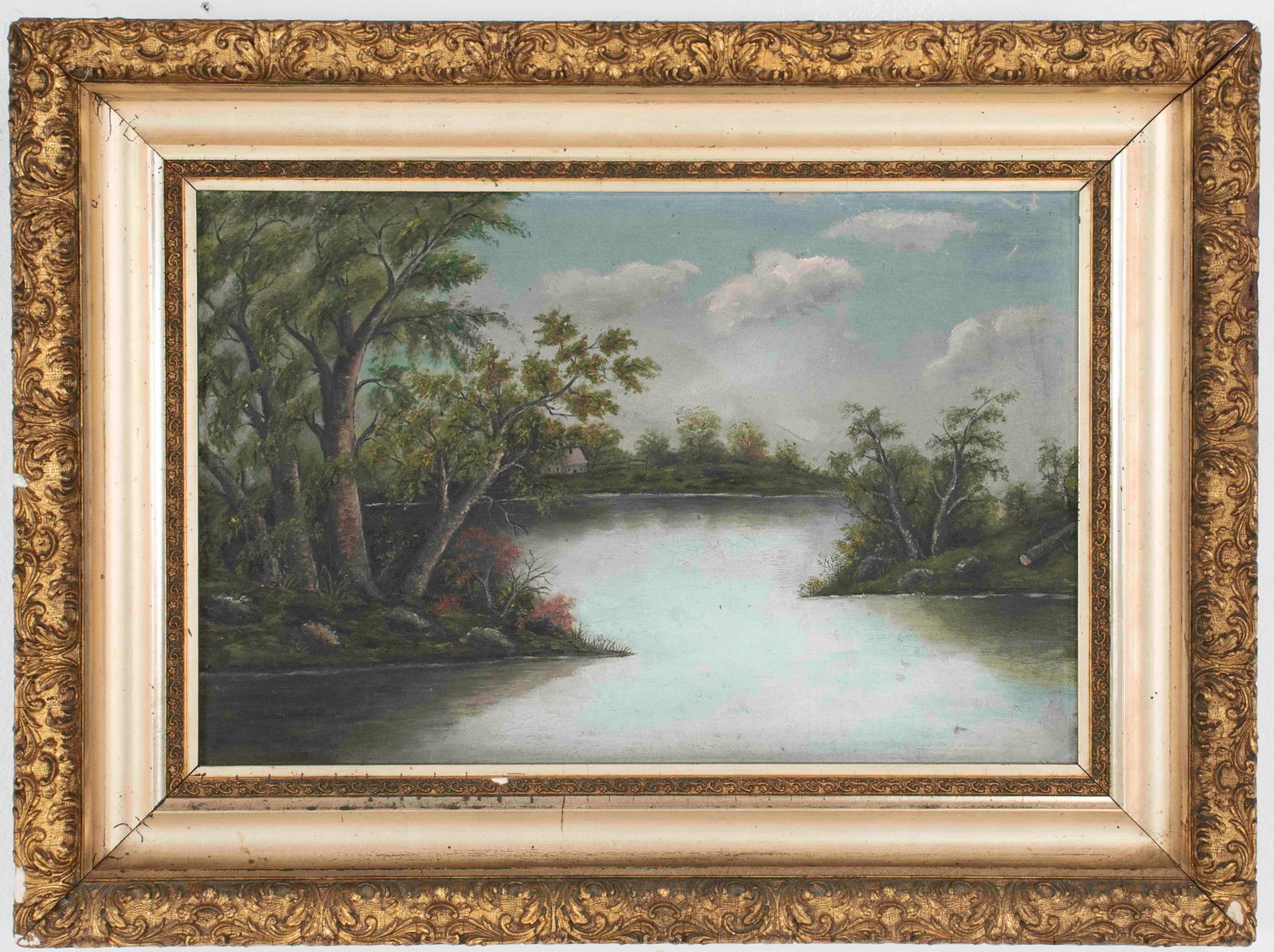 19th C. Riverscape, Oil on Board (1 of 9)