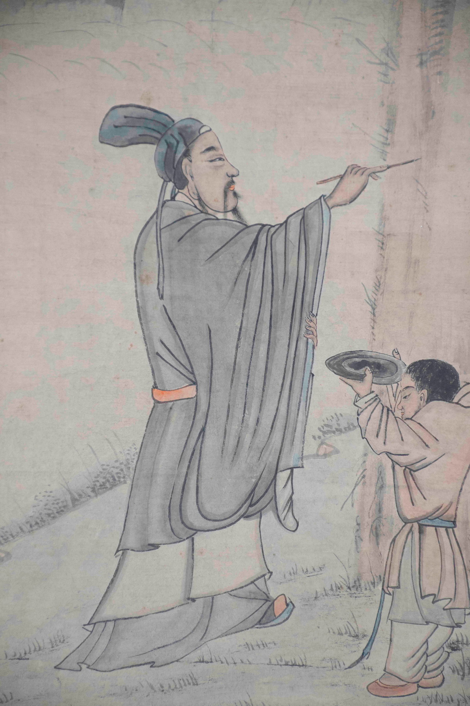 Chinese Painted Paper Scroll - 3