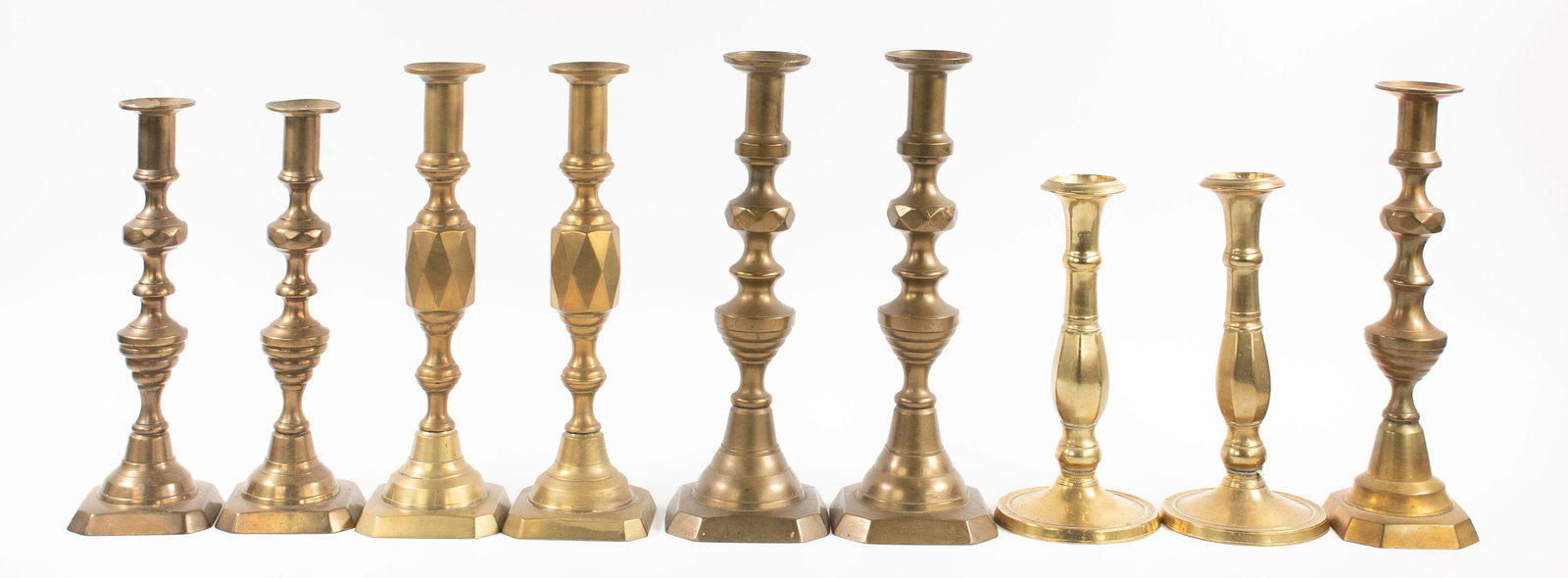 19th C. English Brass Candlesticks (1 of 8)