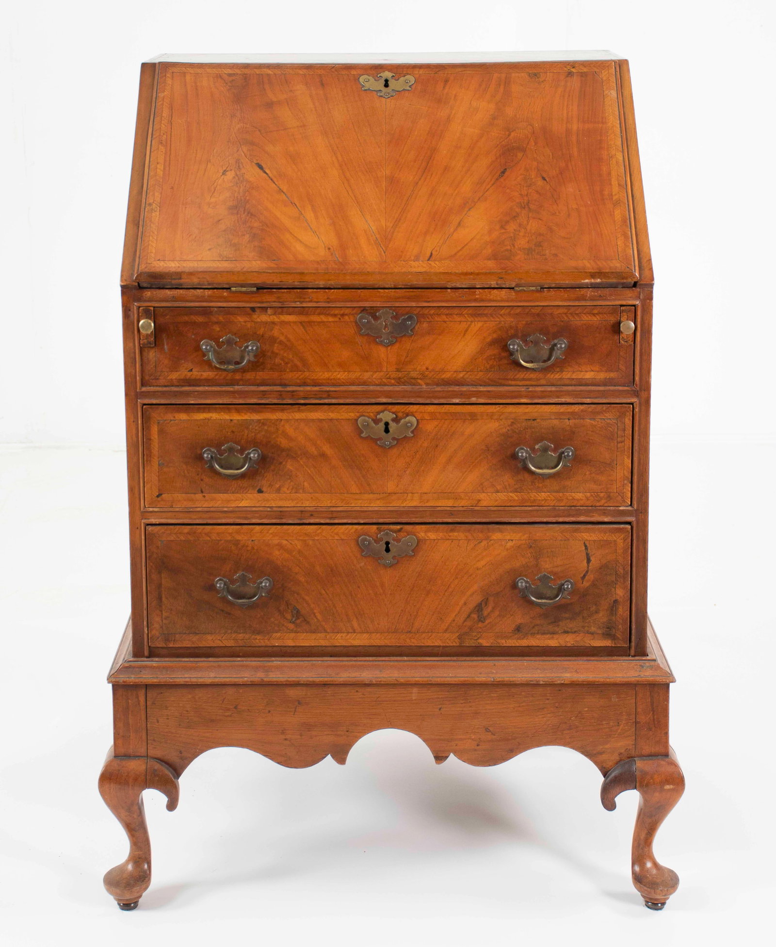19th C. Diminutive Cherry Desk on Frame (1 of 14)
