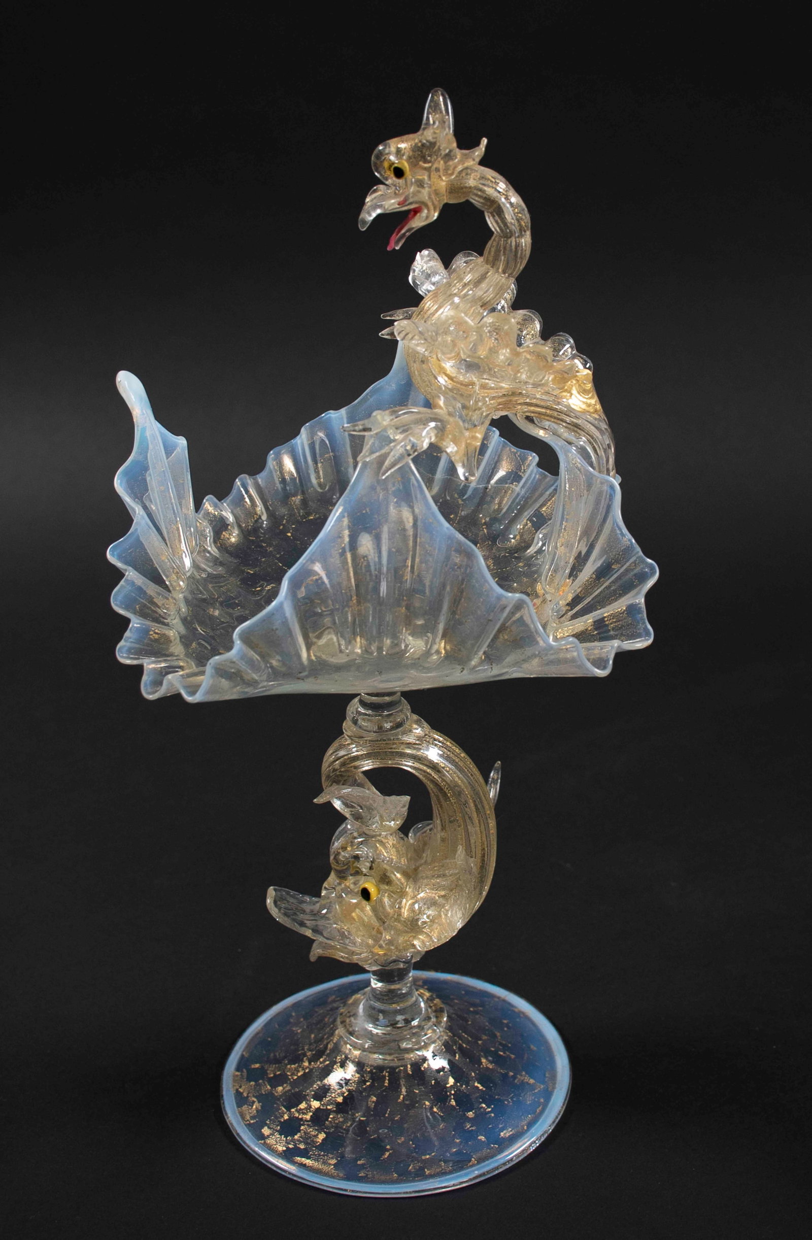 Venetian Glass Dragon & Dolphin Compote (1 of 14)