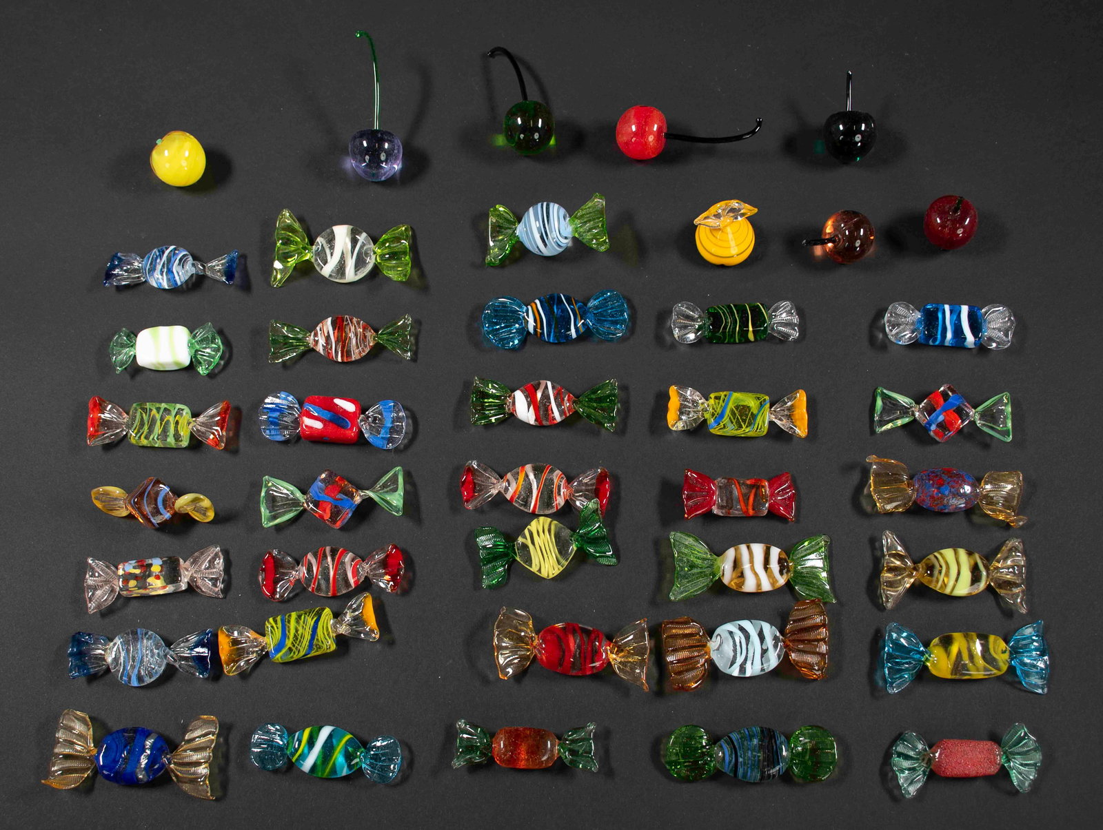 Lot of Murano Glass Candies and Cherries (1 of 7)