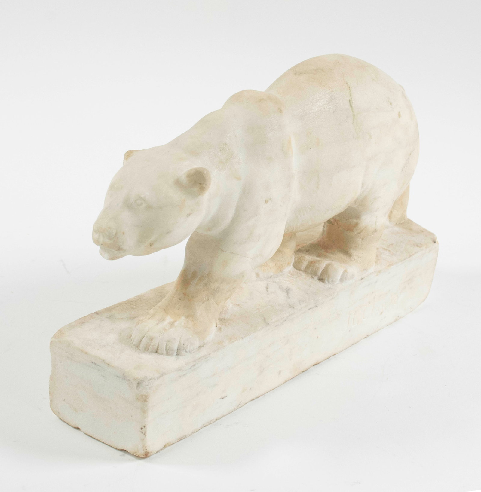 Rare J. L. Clarke Carved Soapstone Polar Bear (1 of 16)