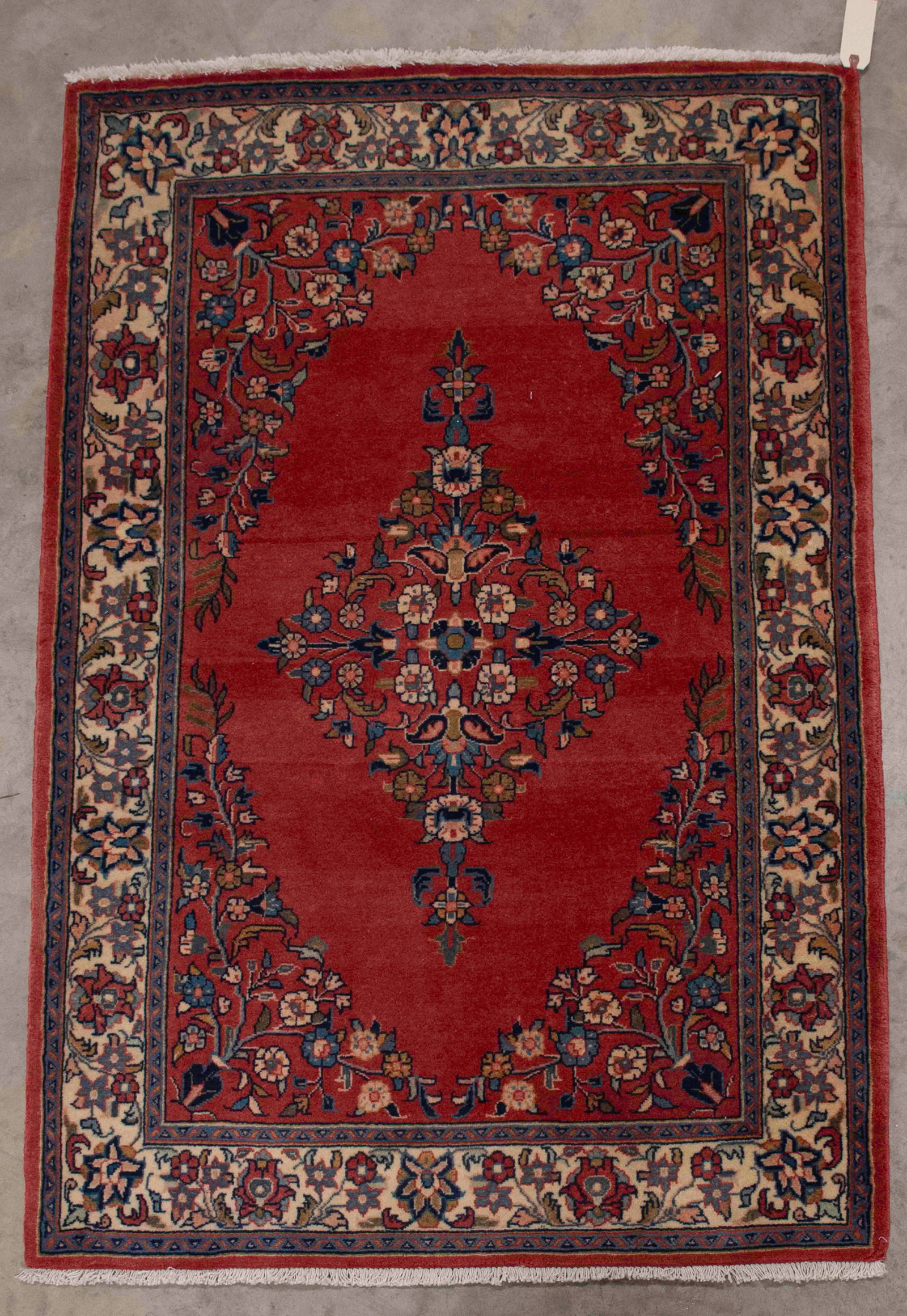 Semi-Antique Persian Sarouk Area Rug, 3'6"W x 5'5" (1 of 4)