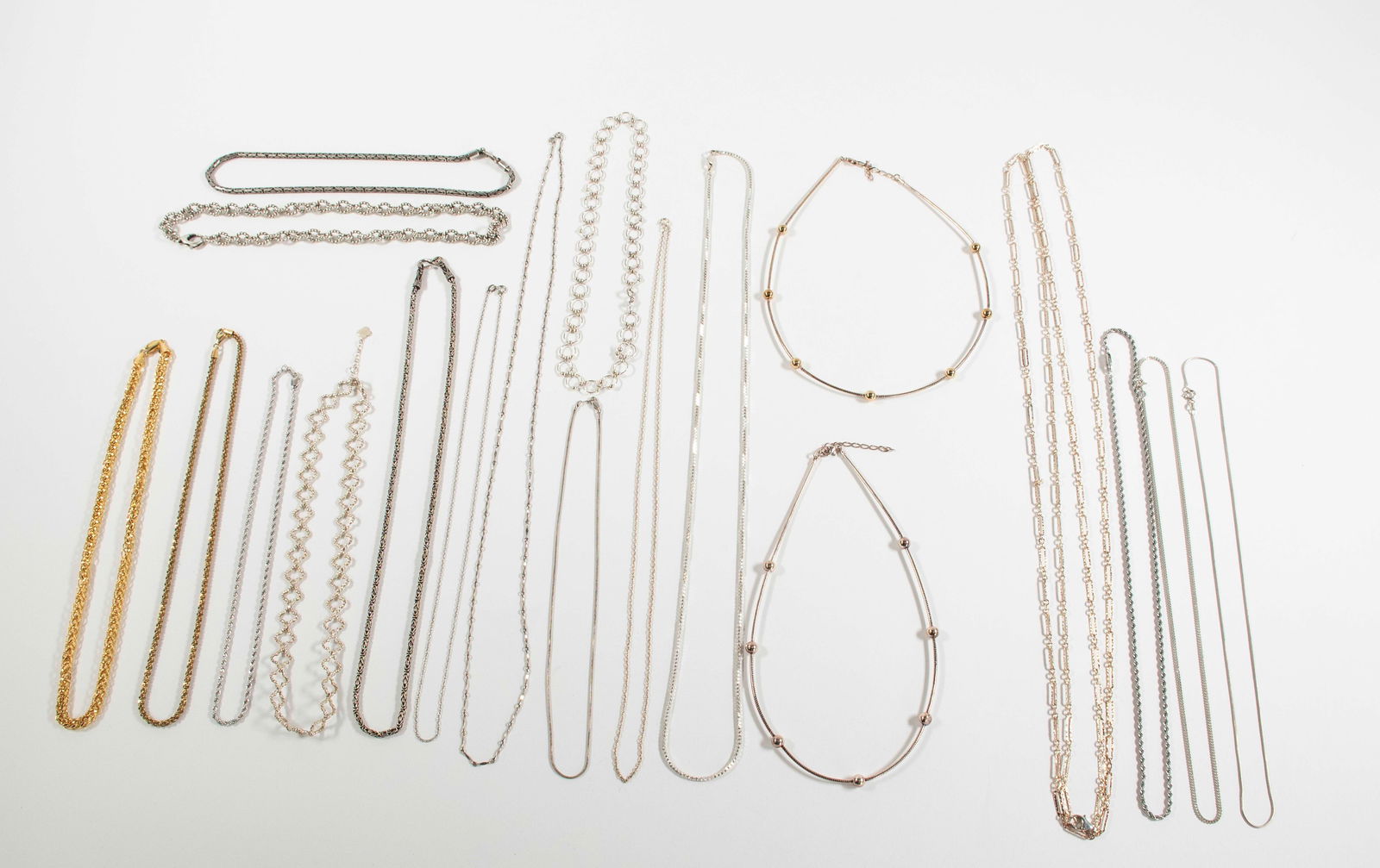 19 Various Sterling Silver Chains (1 of 10)