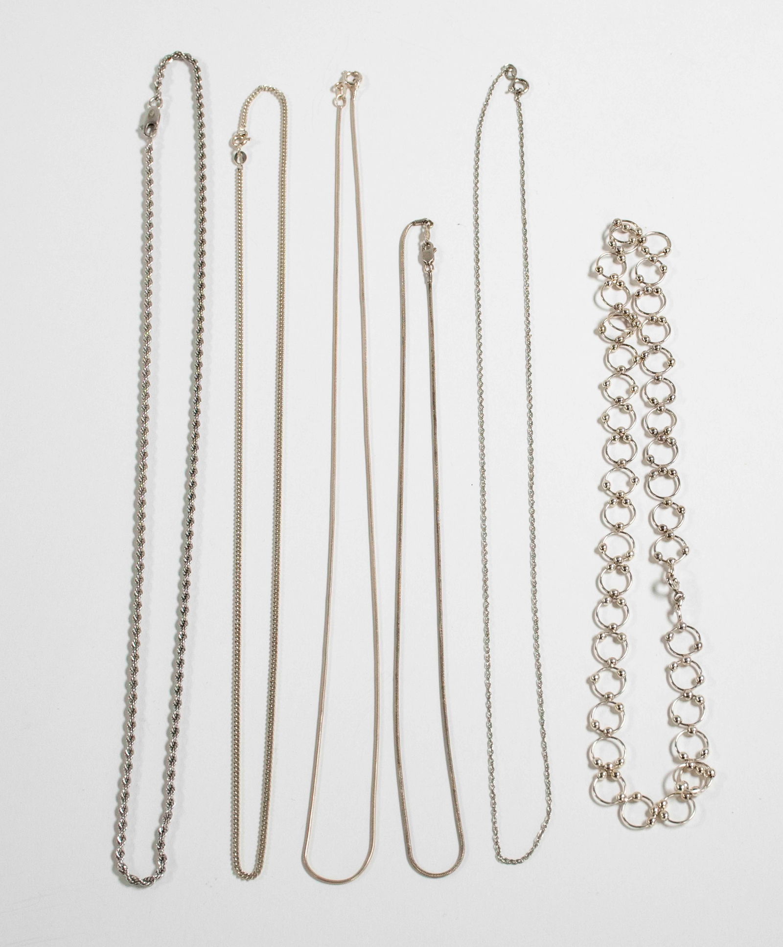 19 Various Sterling Silver Chains - 4