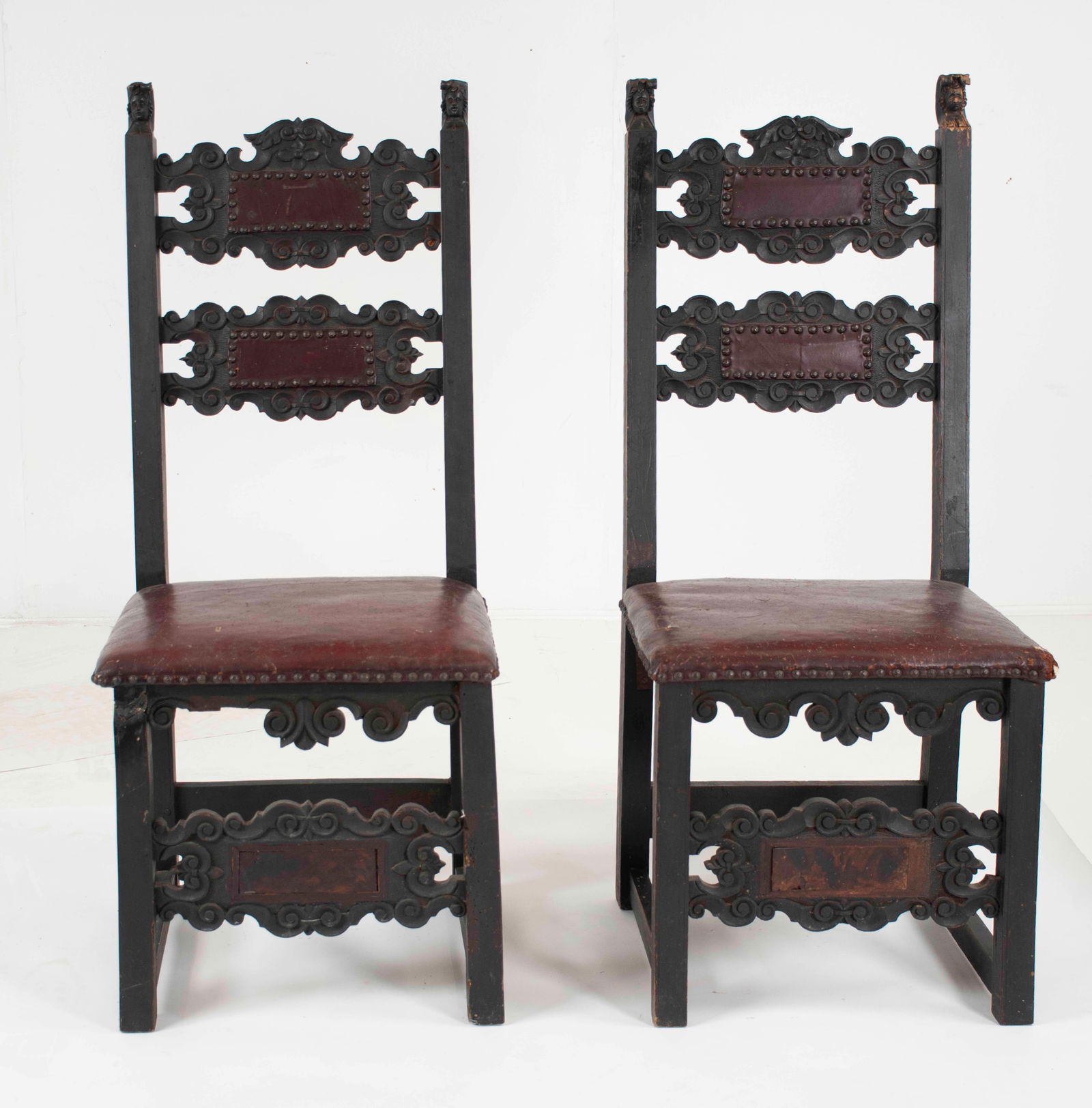 Pair Renaissance Revival Hall Chairs (1 of 17)