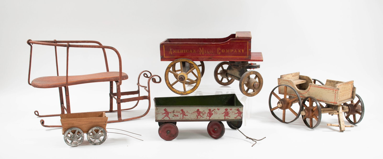 American Milk Co. & Other Toy Wagons, Toy Sleigh (1 of 12)