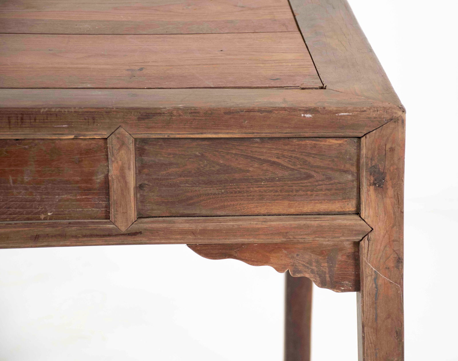 Early Asian Square Teak Table - 2