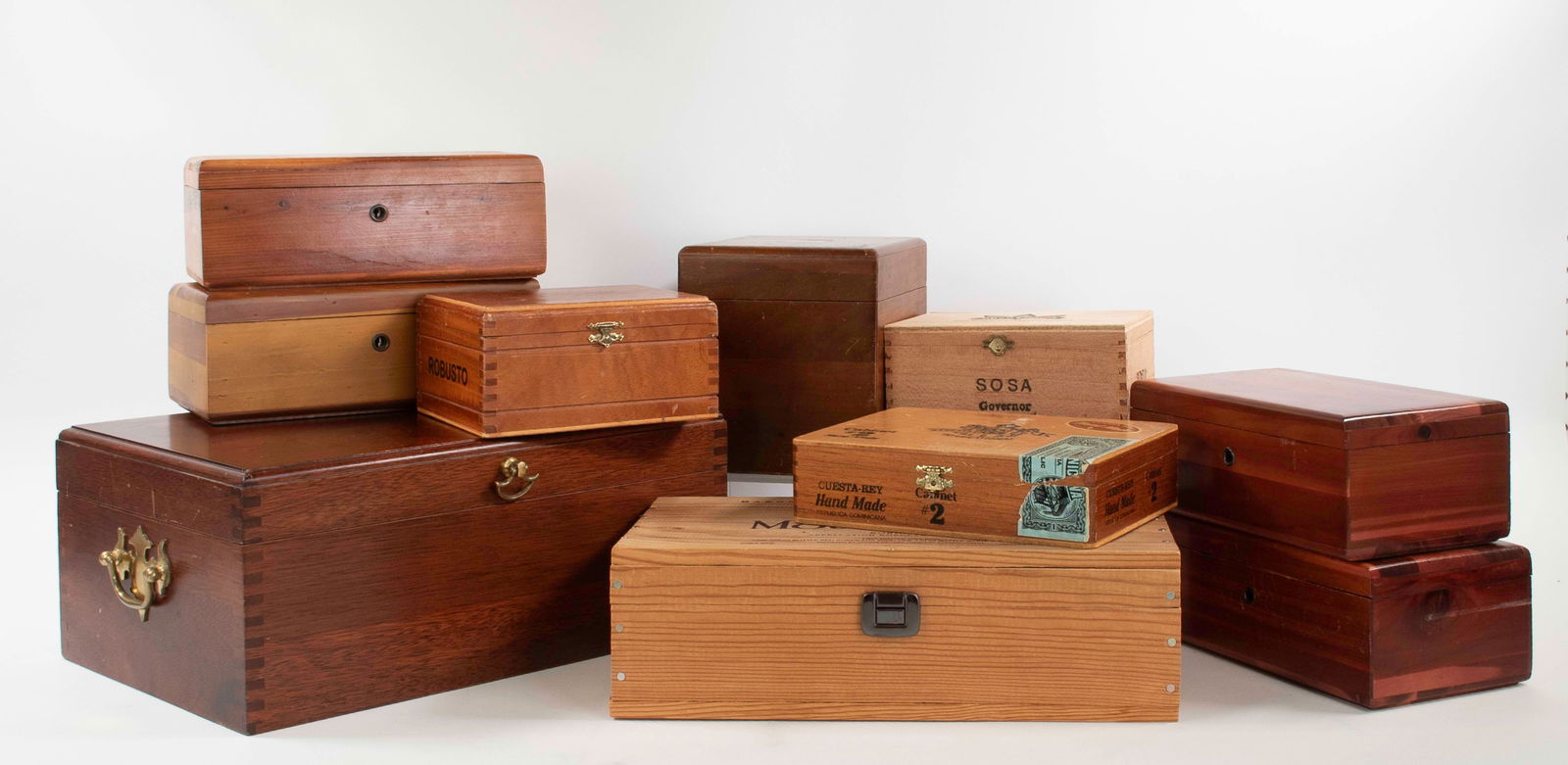 10 Wood Humidor, Cigar, Cedar and Other Boxes (1 of 8)