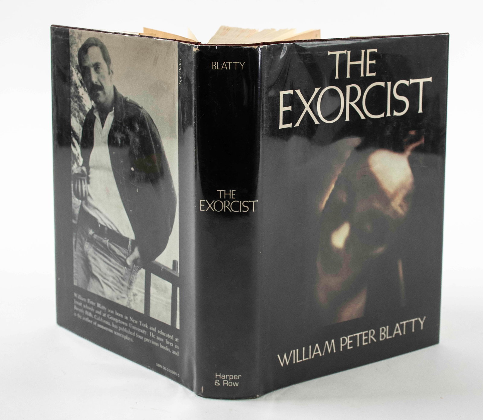 Signed 1st Ed William Peter Blatty "The Exorcist": Signed first edition "The Exorcist", NY: Harper & Row, 1971; dust jacket with clipped price, signed by author on front free endpaper in black felt tip "William Peter Blatty"---good overall condition