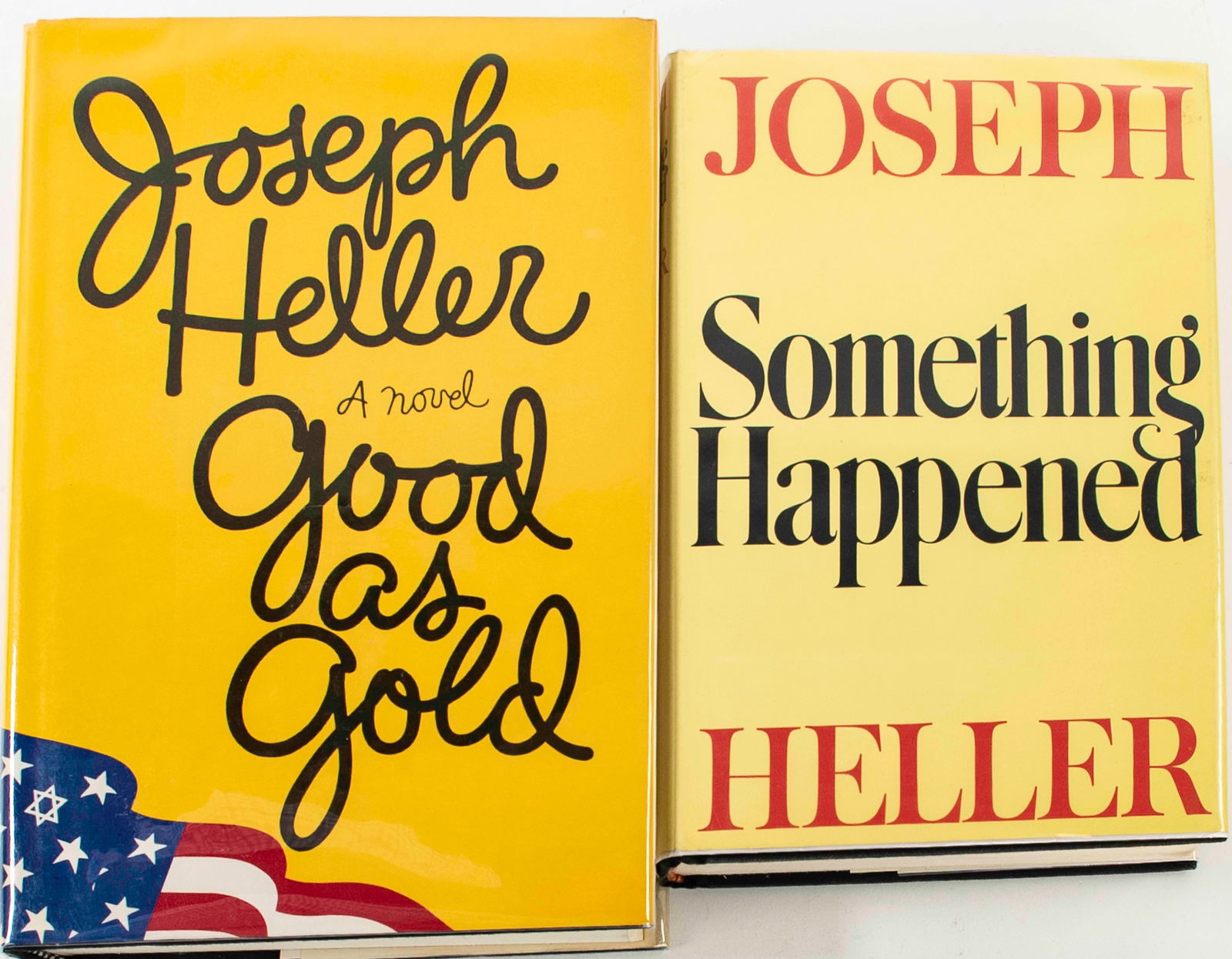 Two Signed Joseph Heller Books: "Good As Gold", 1979, Simon and Schuster, dust jacket with unclipped price, signed by author on end paper---"Something Happened"; 1974; Alfred A. Knopf, New York; dust jacket with clipped price; signe
