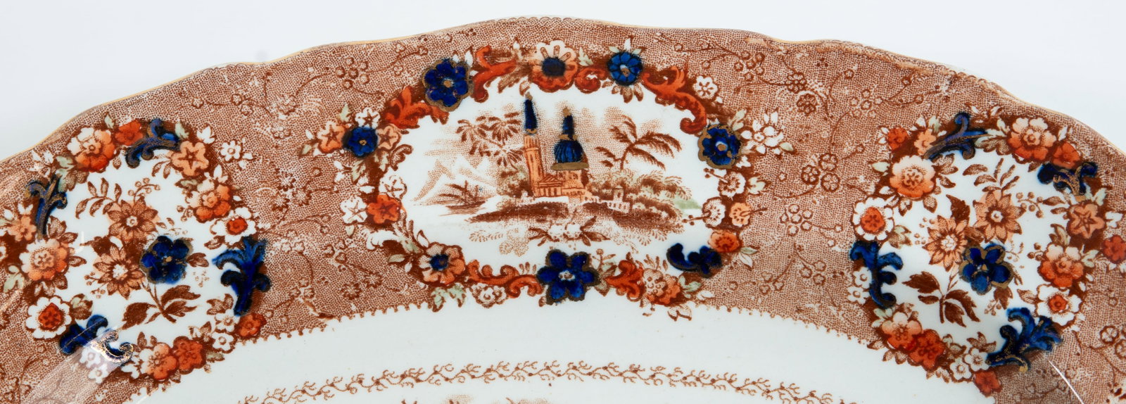 Multi-Color English Transferware Platter - 3