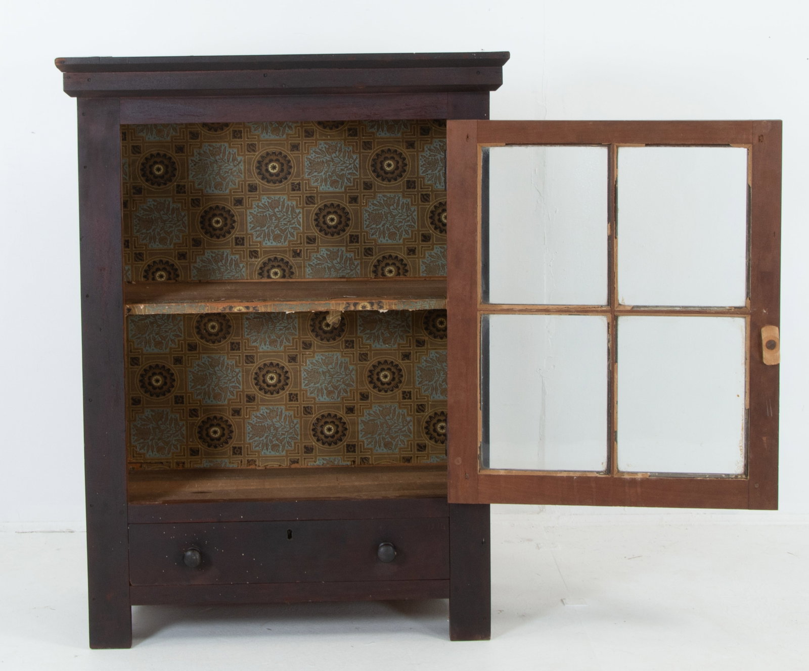 19th C. Walnut Table Top Cabinet - 5