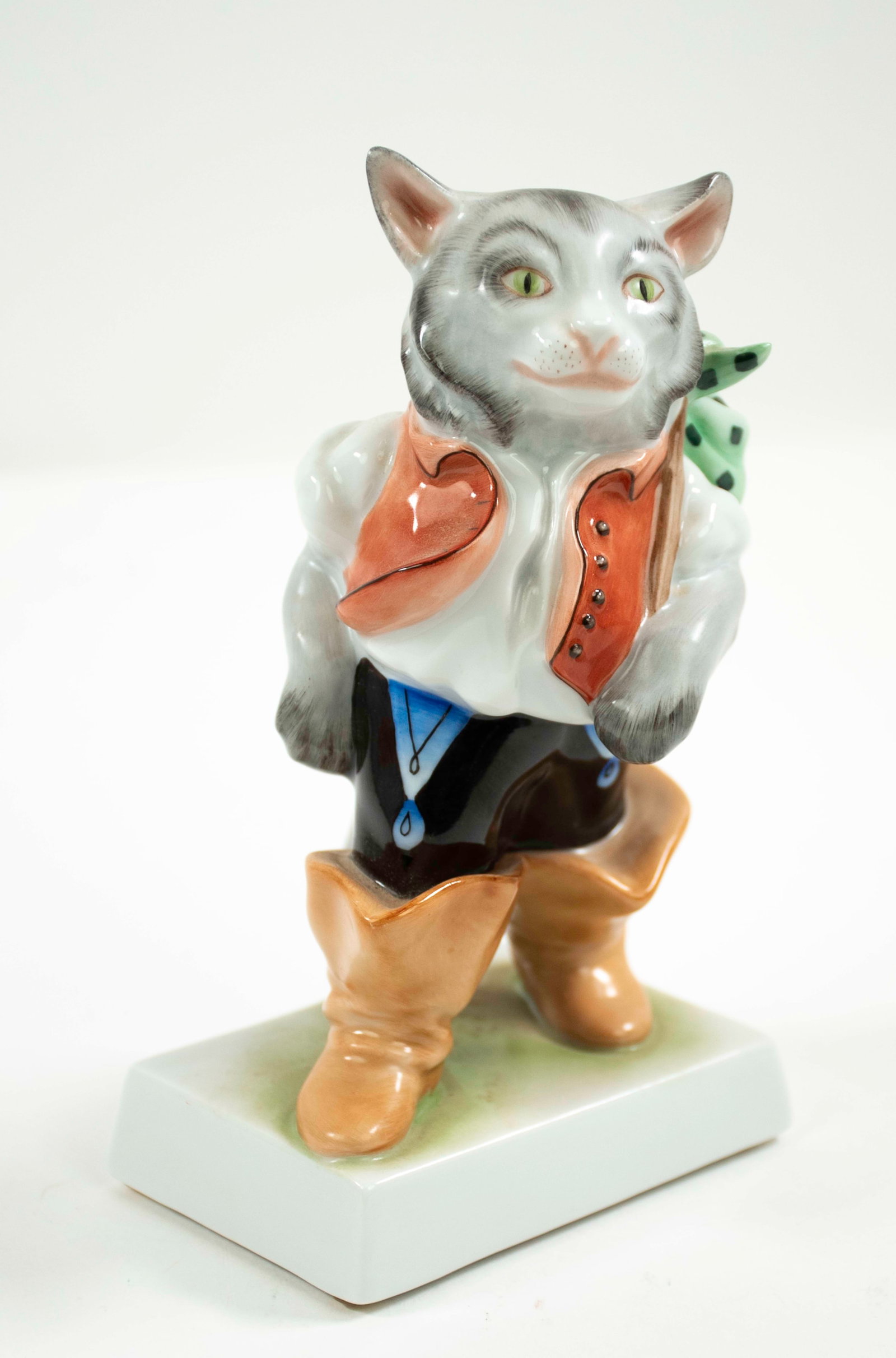 Two Herend Hand Painted Porcelain Figures - 2
