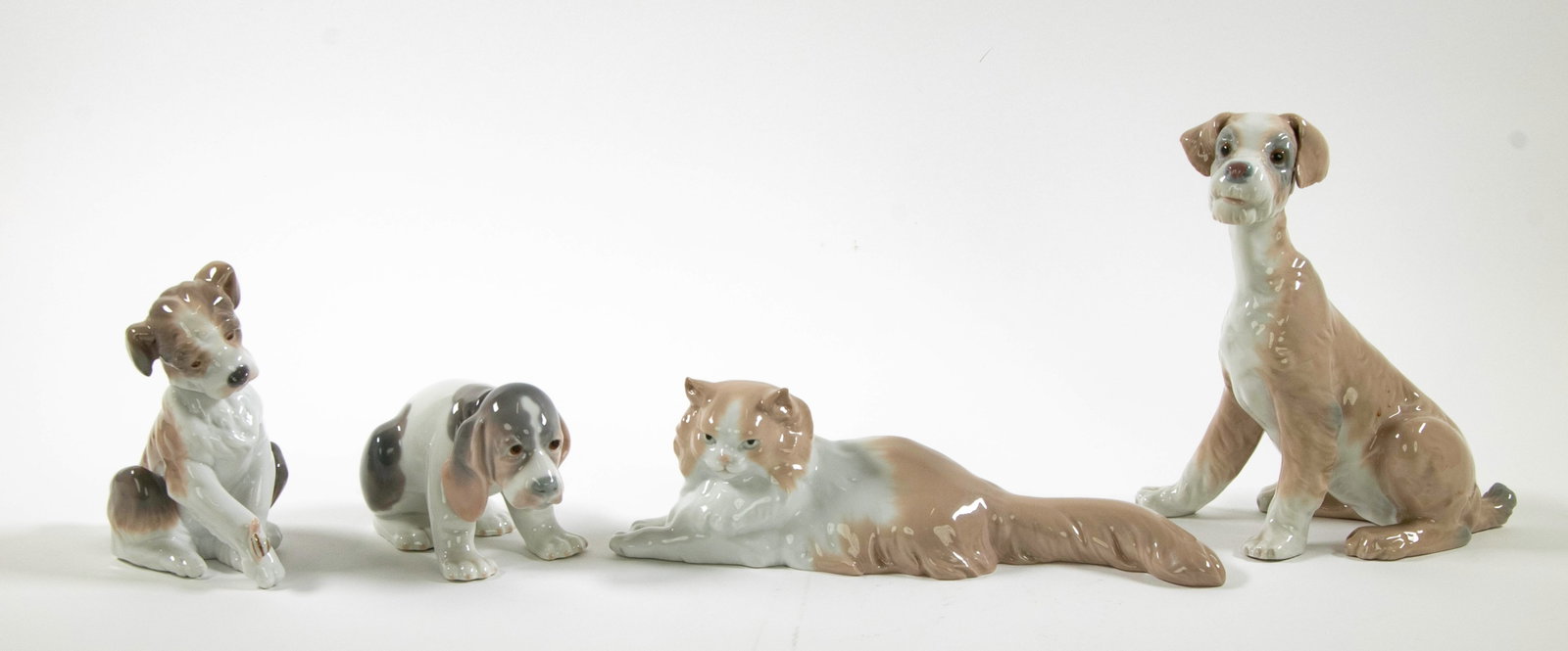 Lladro Porcelain Dogs and Cat (1 of 10)