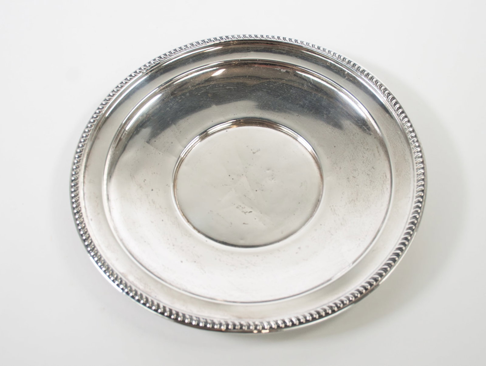 Two Round Sterling Silver Trays - 4