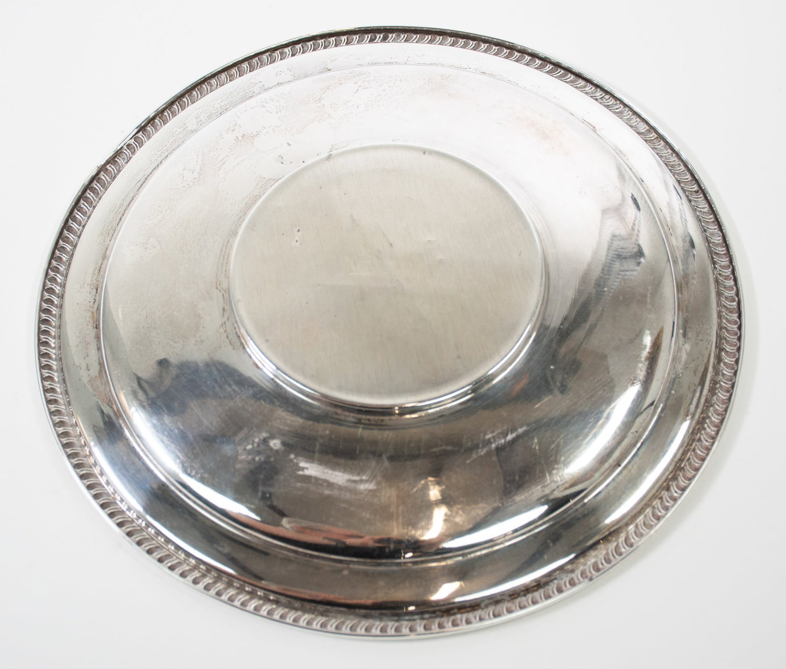 Two Round Sterling Silver Trays - 6