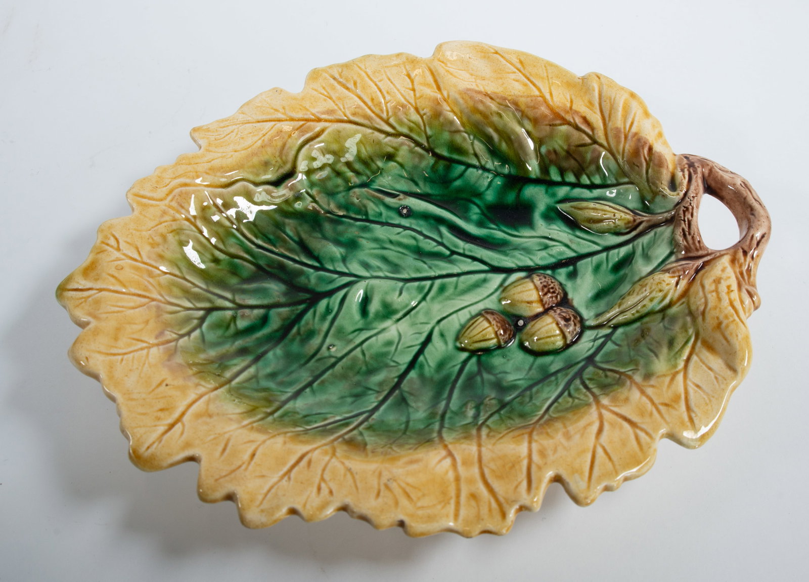 Three Majolica Leaf Form Bread Trays - 8