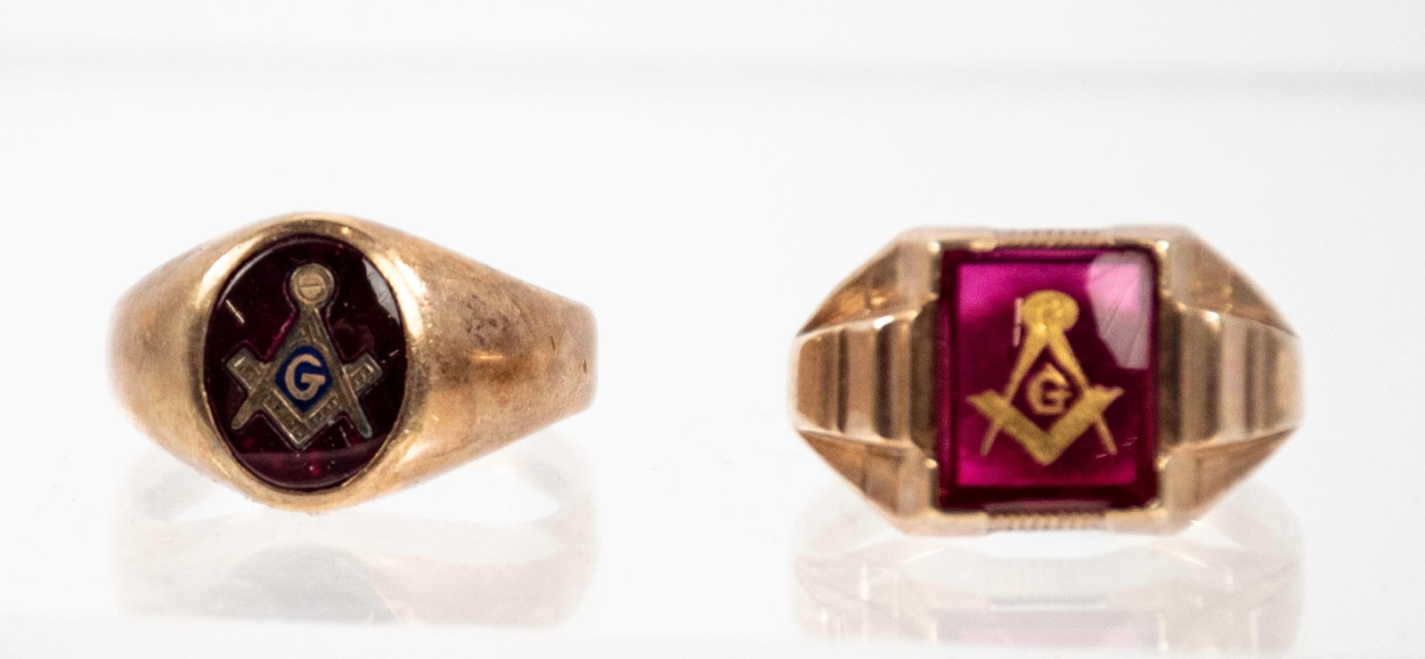 Two 10K Gold Masonic Rings (1 of 9)