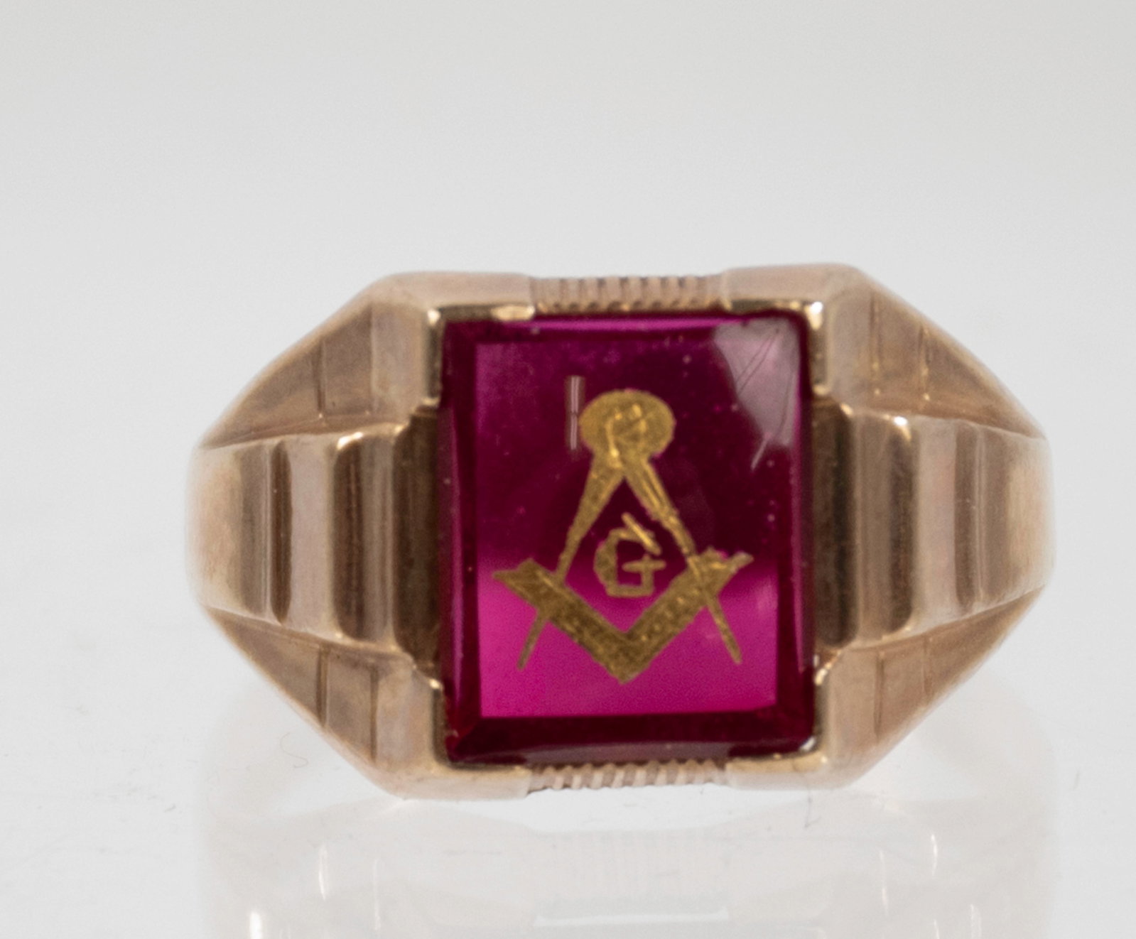 Two 10K Gold Masonic Rings - 3