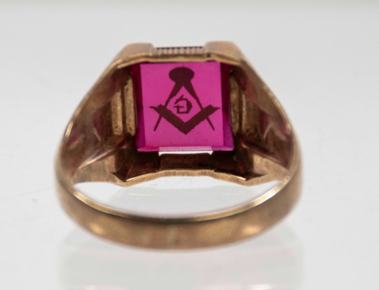 Two 10K Gold Masonic Rings - 5
