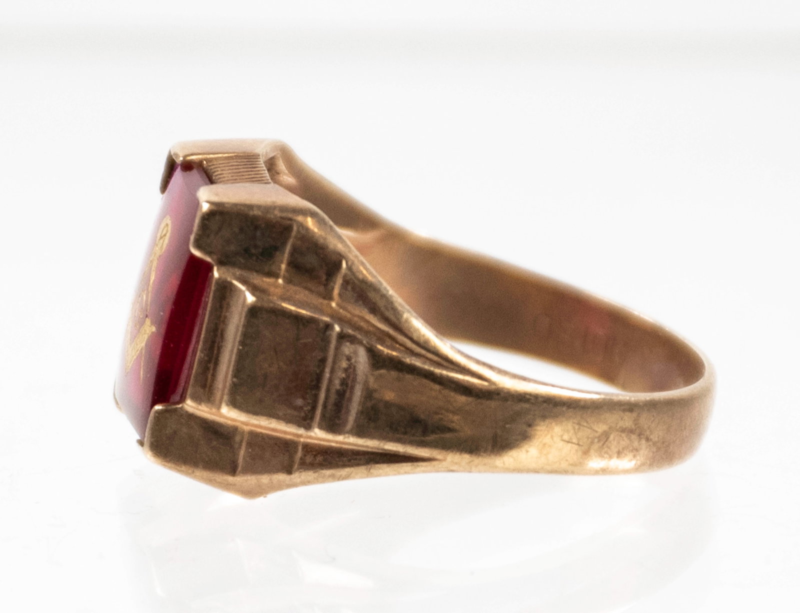 Two 10K Gold Masonic Rings - 6