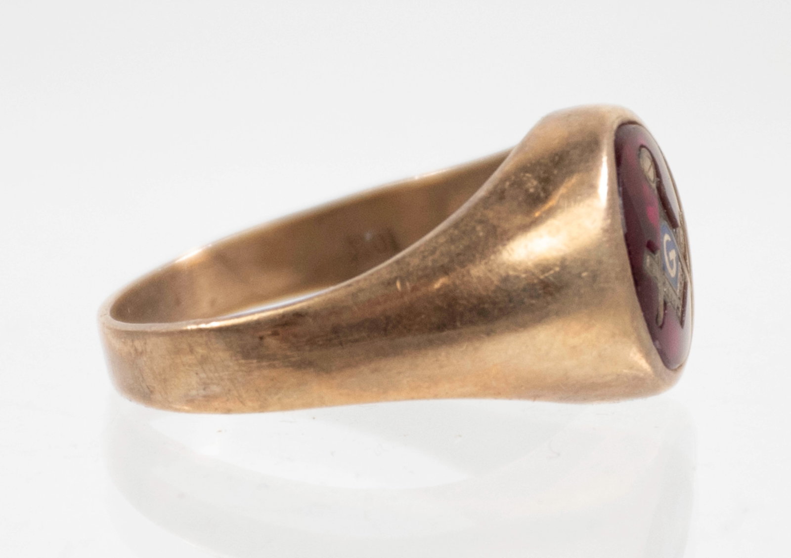 Two 10K Gold Masonic Rings - 7
