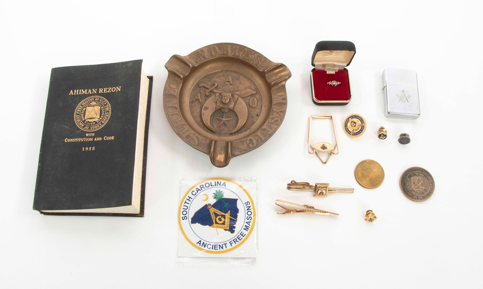 Platinum Diamond Tie Tack, Other Masonic Items (1 of 15)