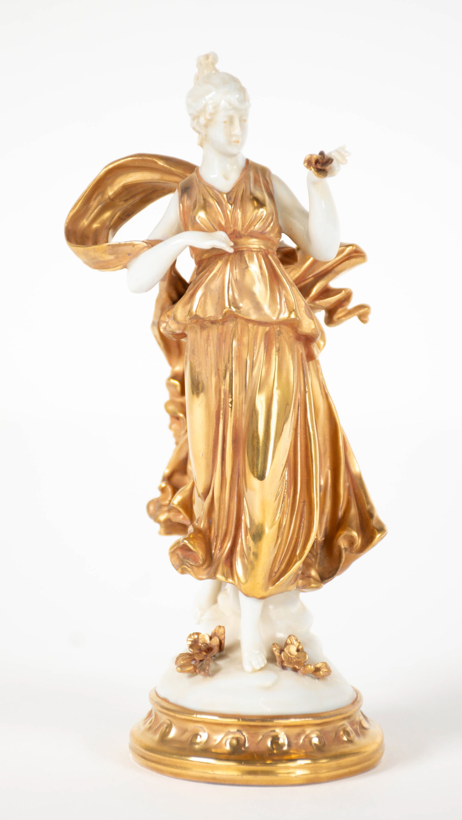 Capodimonte Gilt Porcelain Dancer (1 of 8)