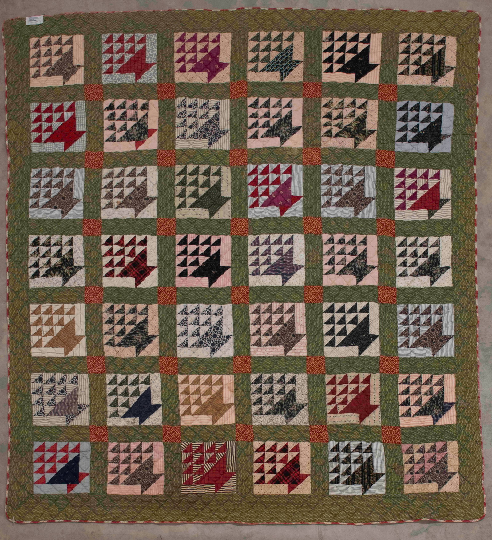 S. Carolina Antique "Baskets" Pieced Quilt (1 of 5)