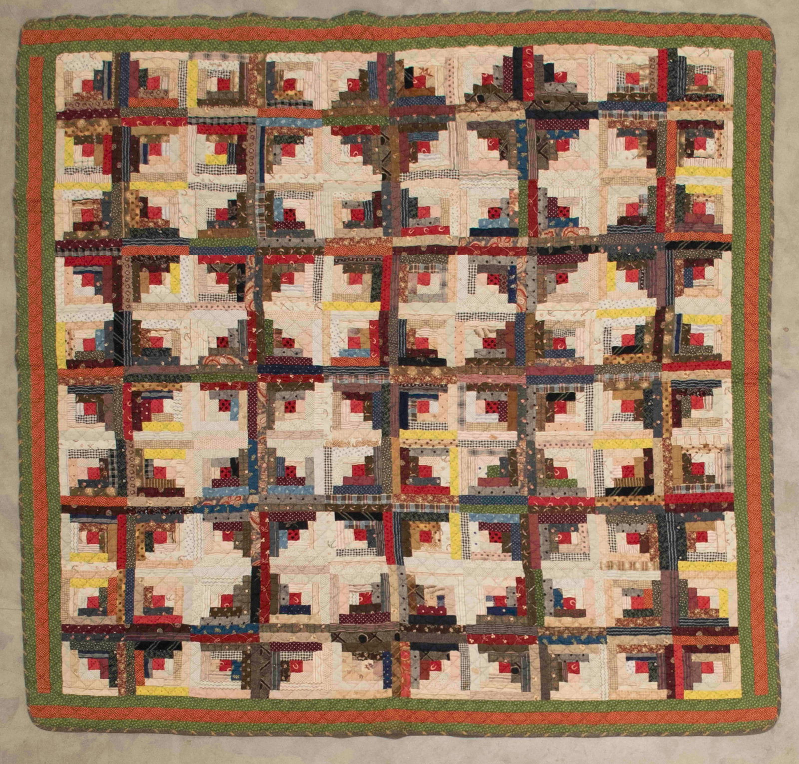 SC Antique Log Cabin Sunshine & Shadows Quilt (1 of 6)