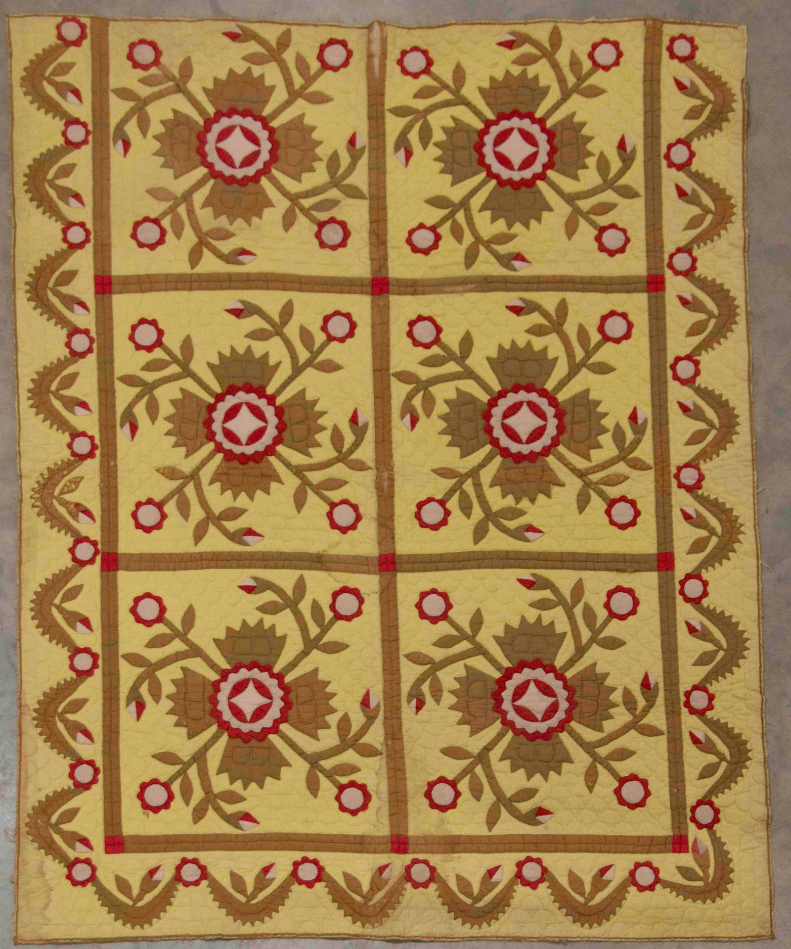 Whig Rose Applique and Star Pattern Quilts - 2