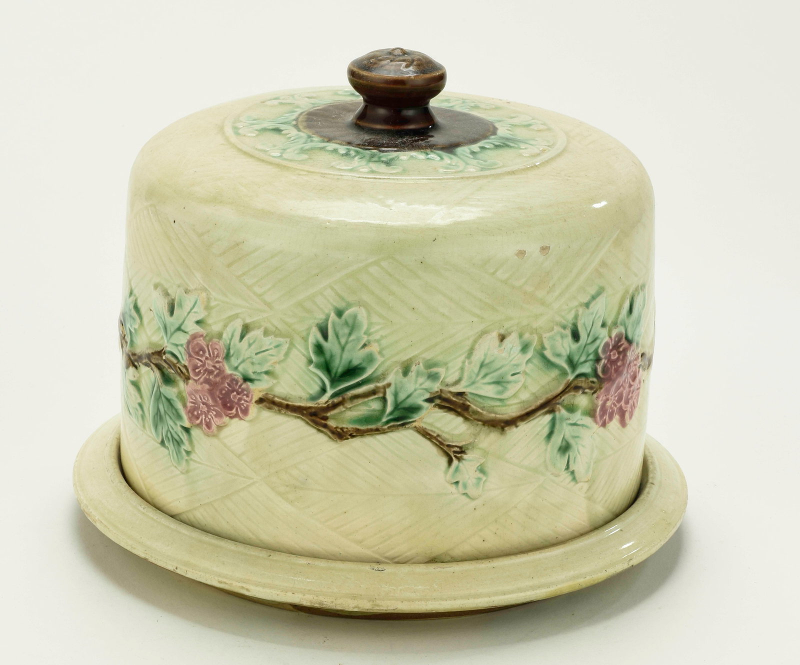 English Majolica Cheese Keeper (1 of 6)