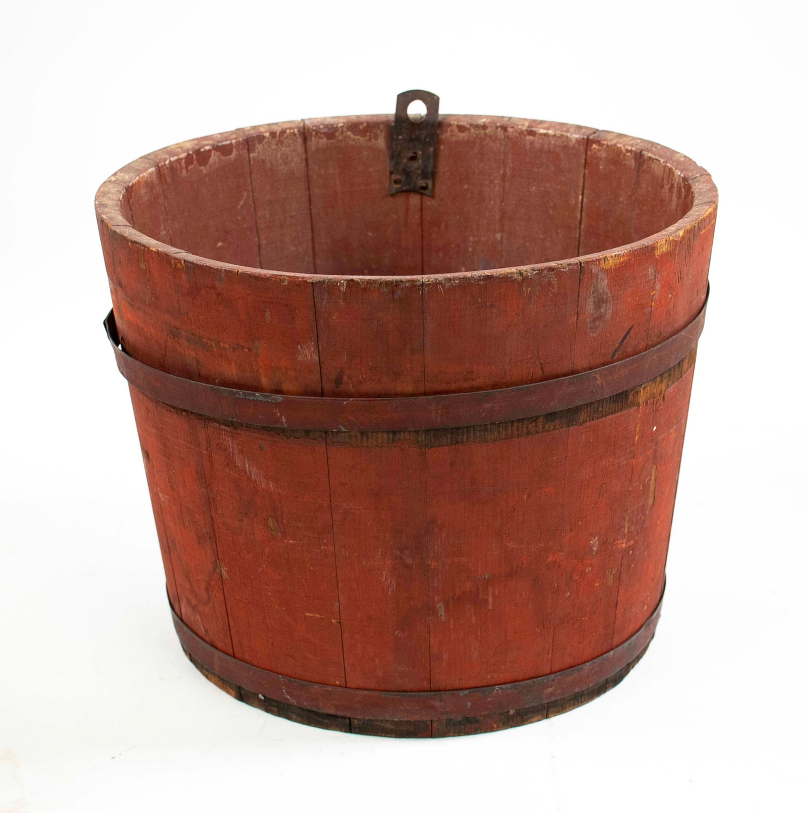 Two Red-Painted Wooden Sap Buckets - 2
