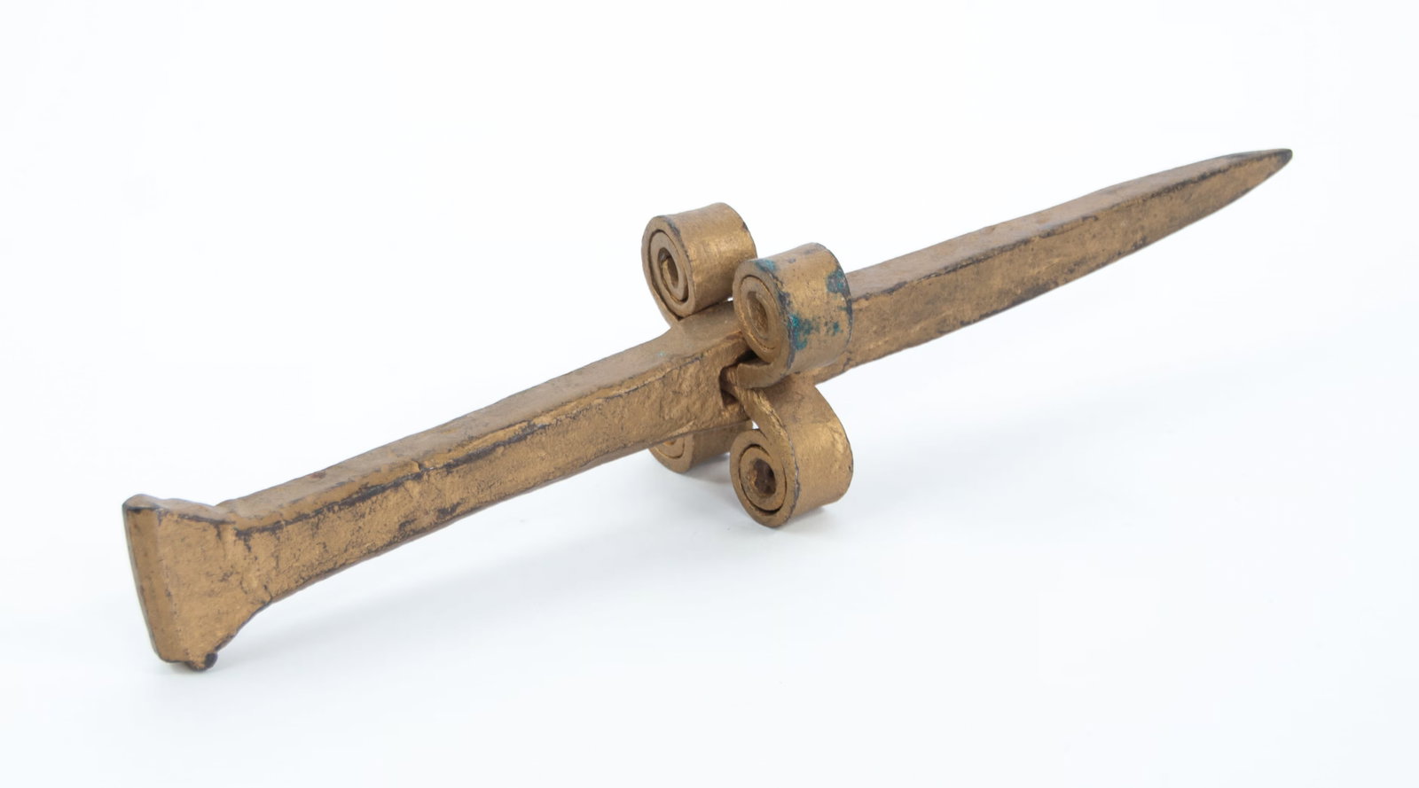 Early Hand Forged Iron Denglestock - 2