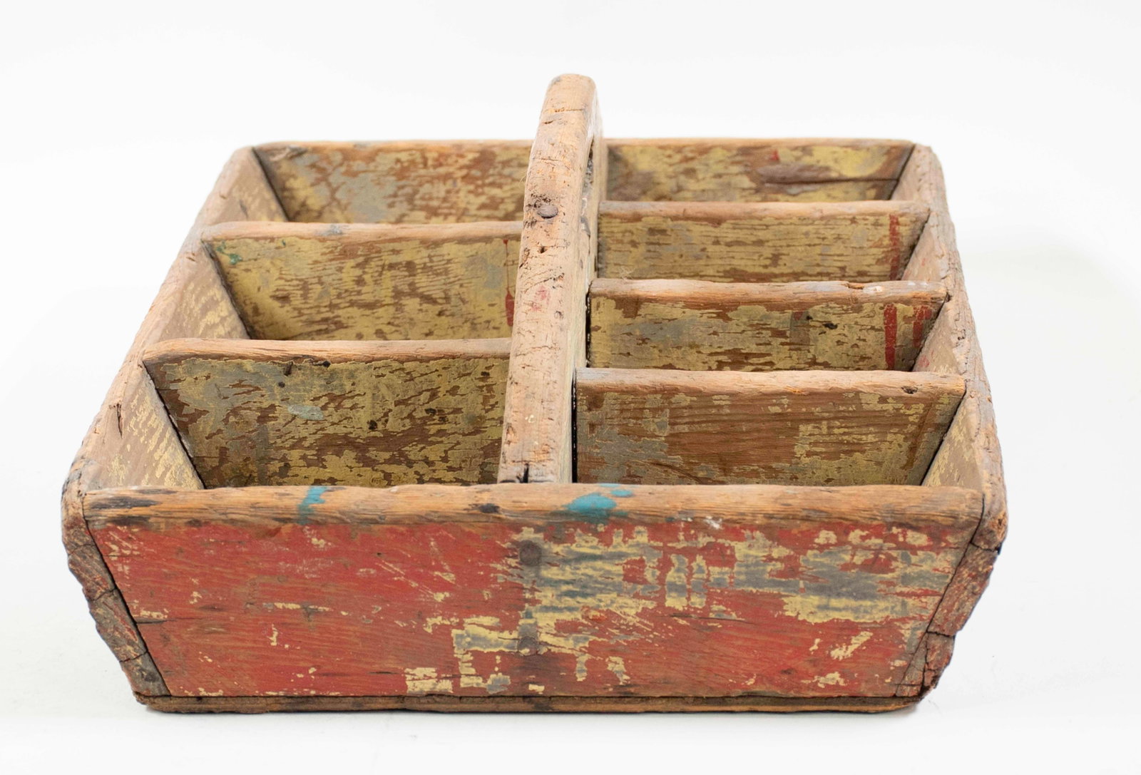 Painted Wooden Toolbox - 3