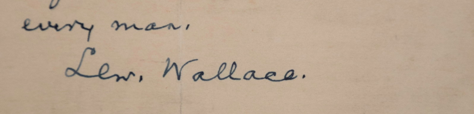 Handwritten and Signed by Lew Wallace - 2