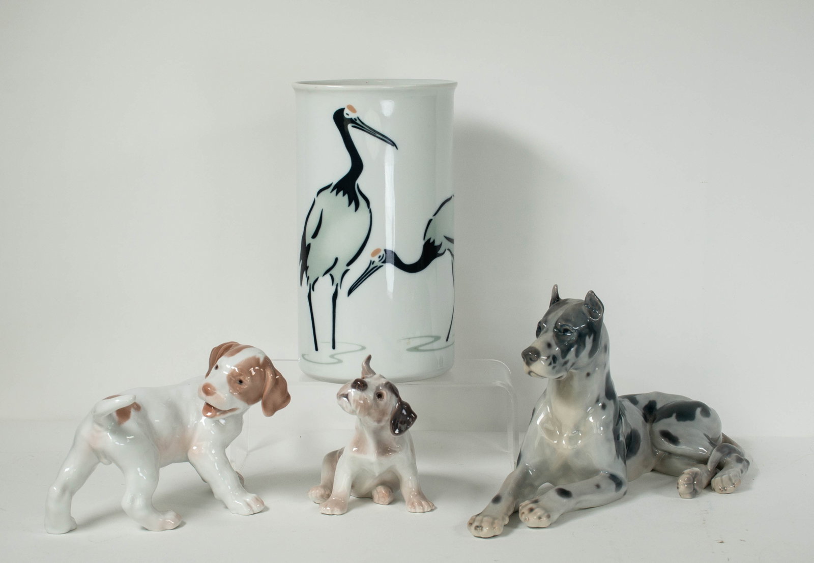 3 Bing & Grondahl Porcelain Dog Figures & Vase (1 of 11)