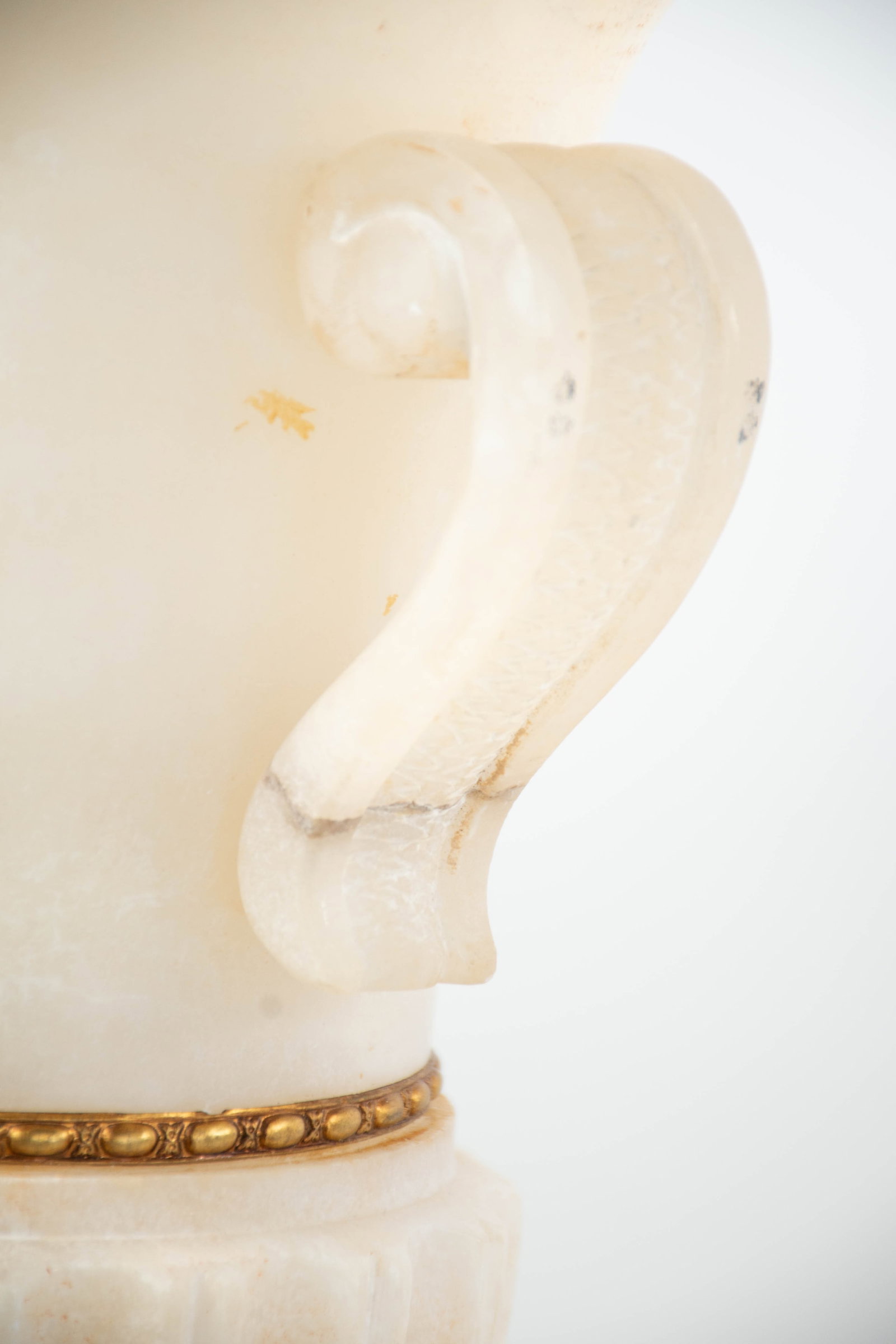 Pr. Carved Alabaster Urn-Form Uplights - 9