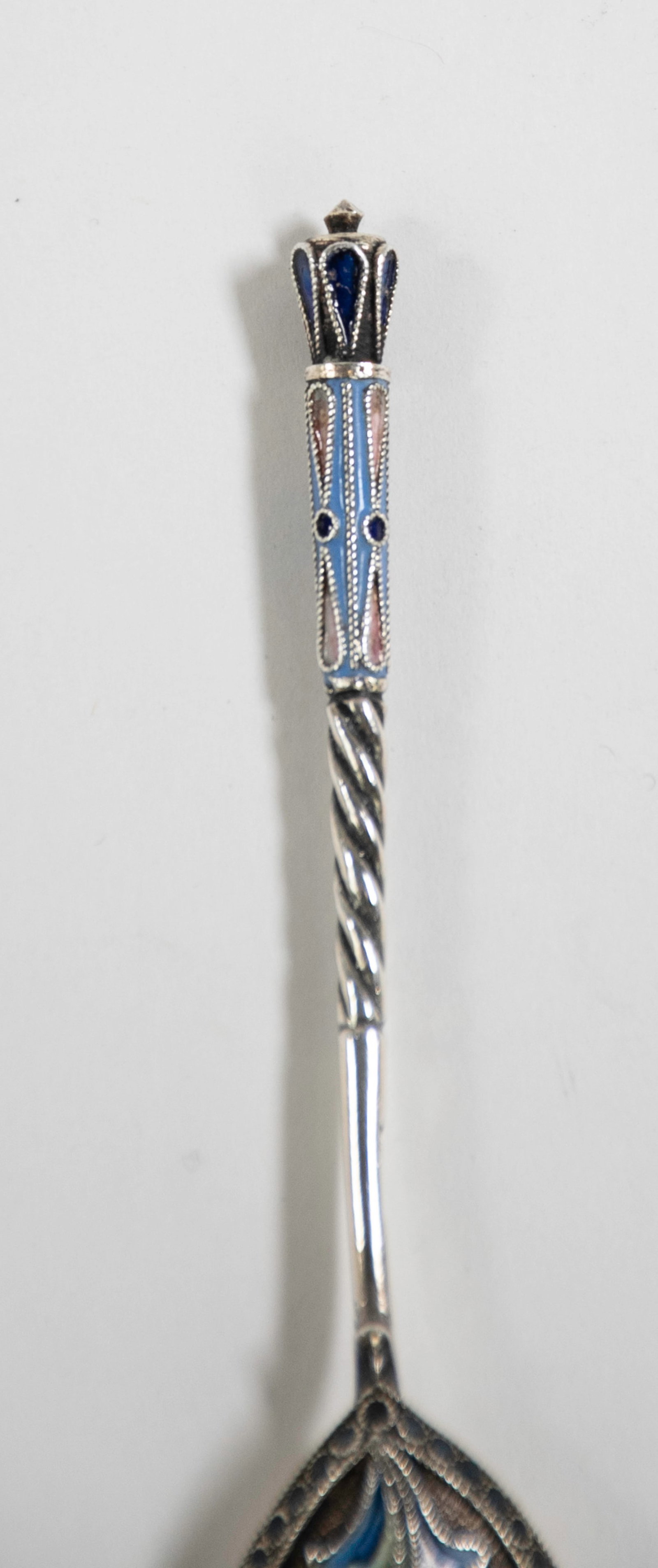 Russian Silver Cloisonne Spoon - 3