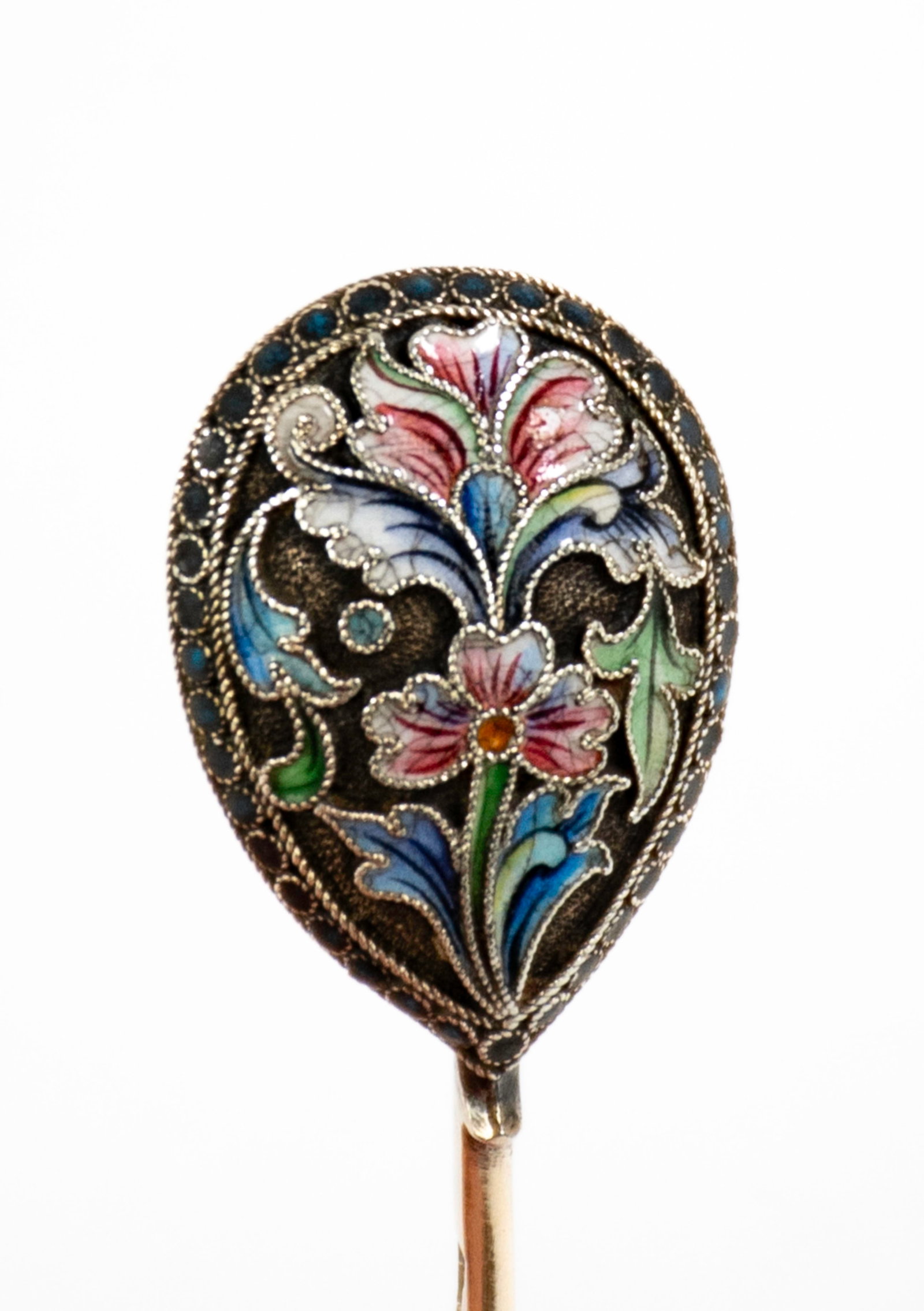 Russian Silver Cloisonne Spoon - 6