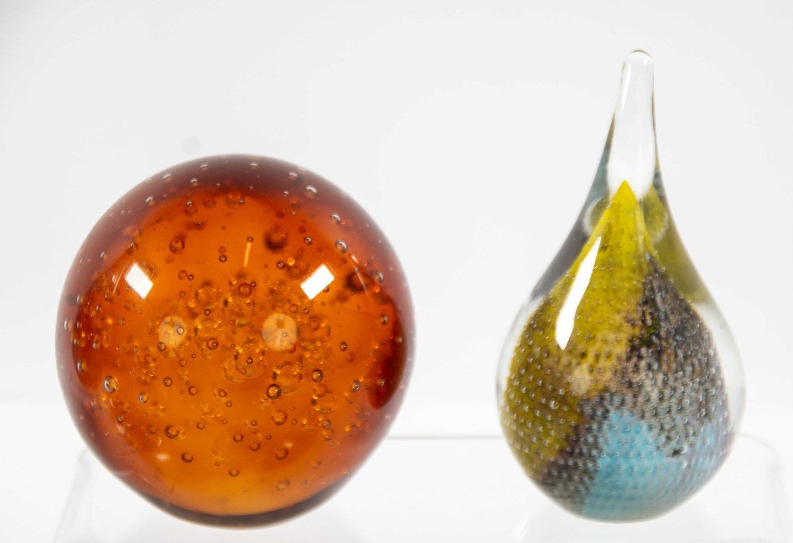 Ten Signed Art Glass Paperweights - 2