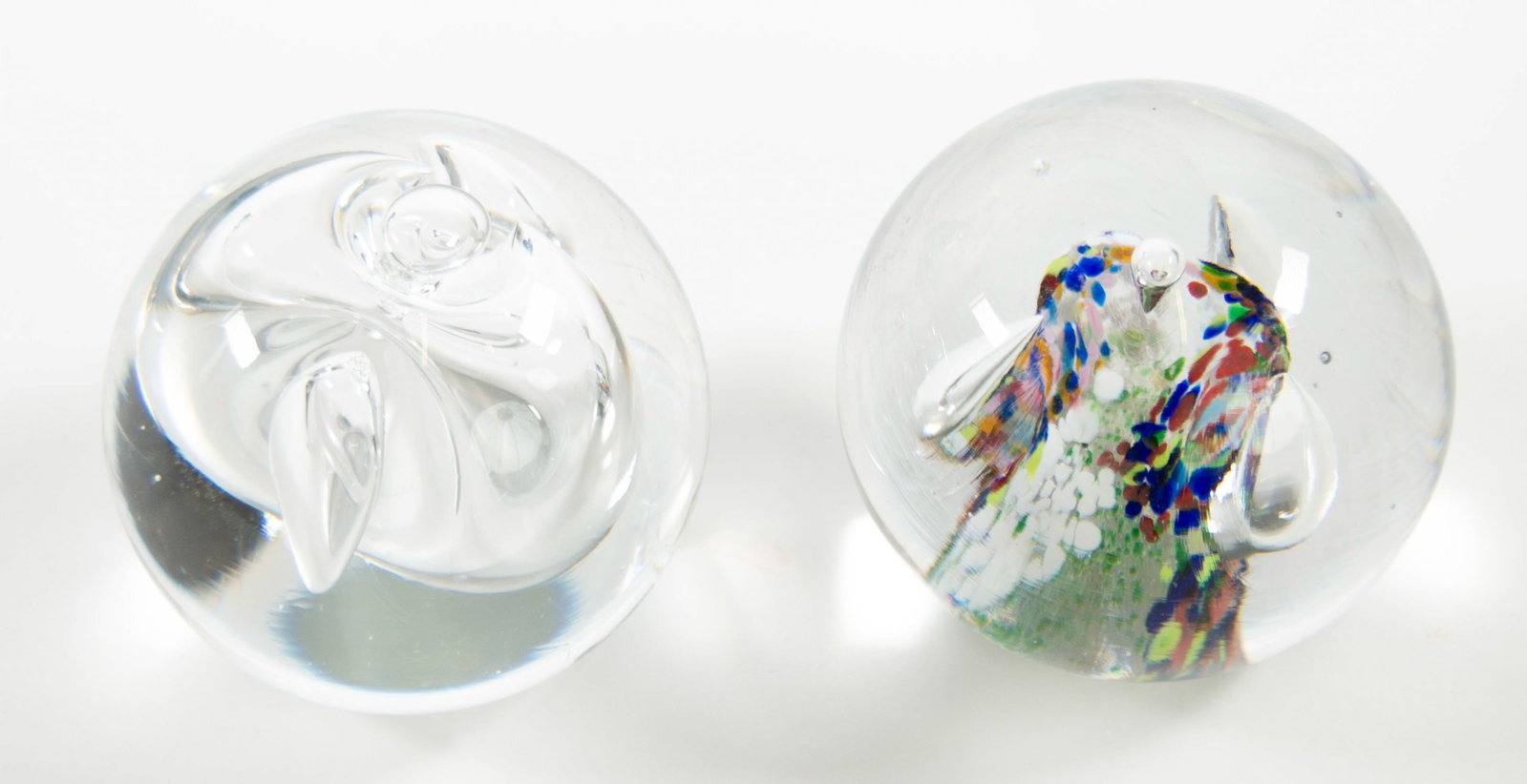 Ten Signed Art Glass Paperweights - 8
