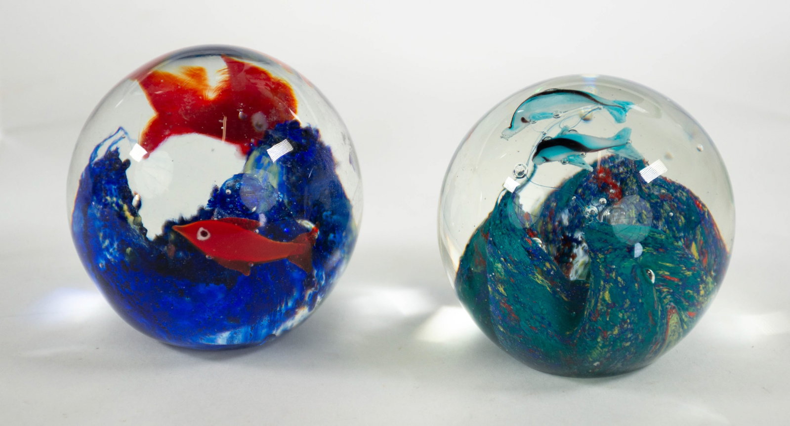 14 Unsigned Art Glass Paperweights - 3