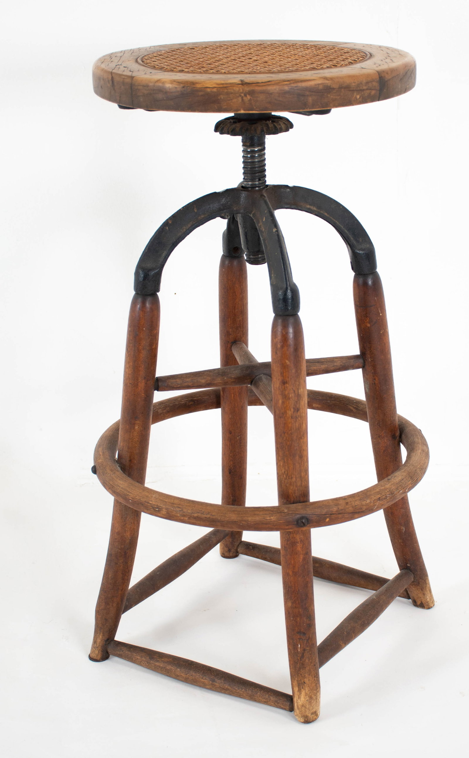 Country Store Adjustable Bentwood & Iron Stool (1 of 8)