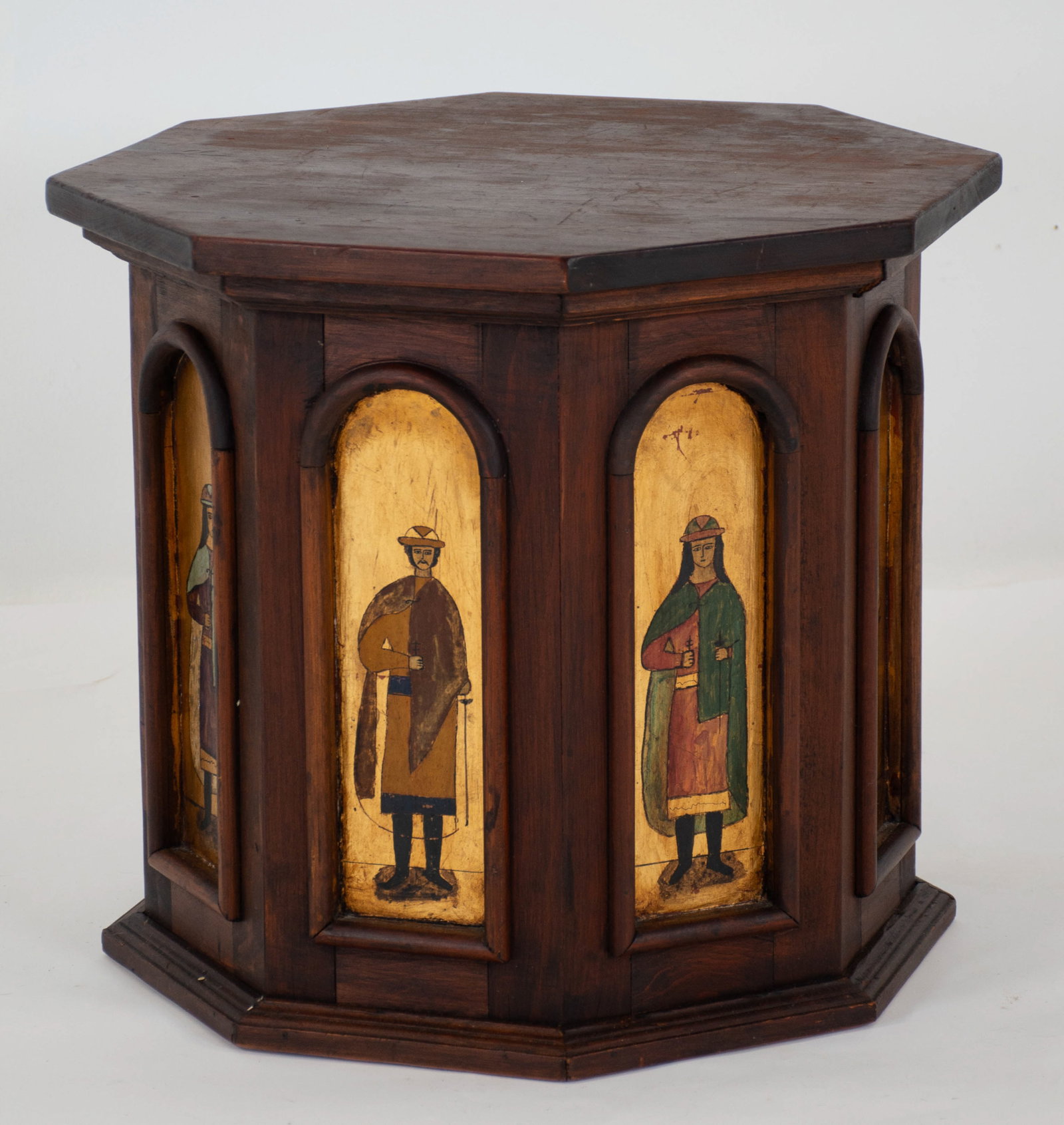 Artes de Mexico Hand Painted Octagonal Side Table - 7