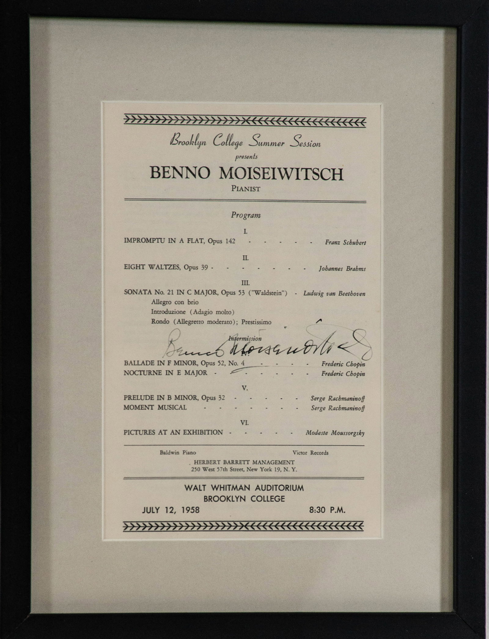 Three Iconic Pianists' Signatures - 3
