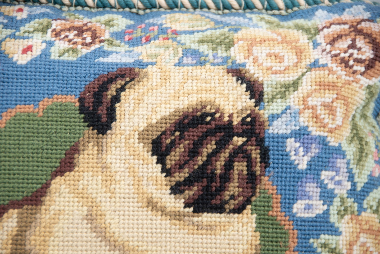King Charles Spaniel & Pug Needlepoint Pillows - 3